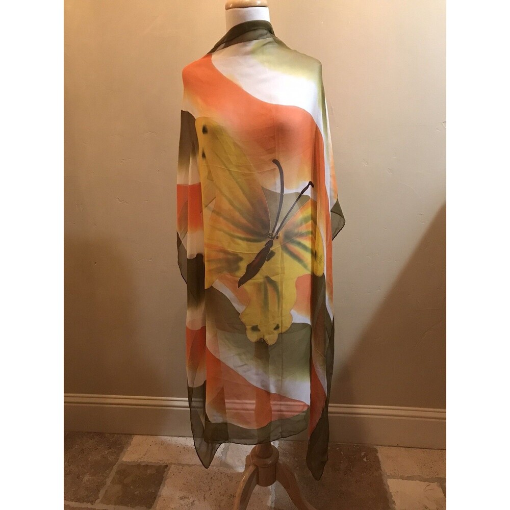 Butterfly Large Silk Scarf